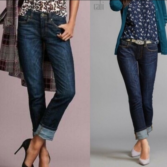 CAbi Denim - Cabi Womens Blue Denim High Straight Leg Jeans 8